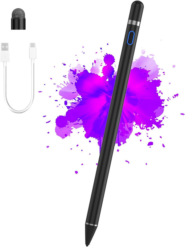 Compatible iOS & Android Touch Screens Active Stylus Pen, Rechargeable Stylus for iPad, Samsung, Cellphone Drawing