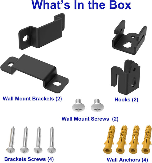 JINGer Universal Speaker Wall Mount for Sony, Vizio, Samsung, Roku, and More, Speaker Brackets for Rear Satellite
