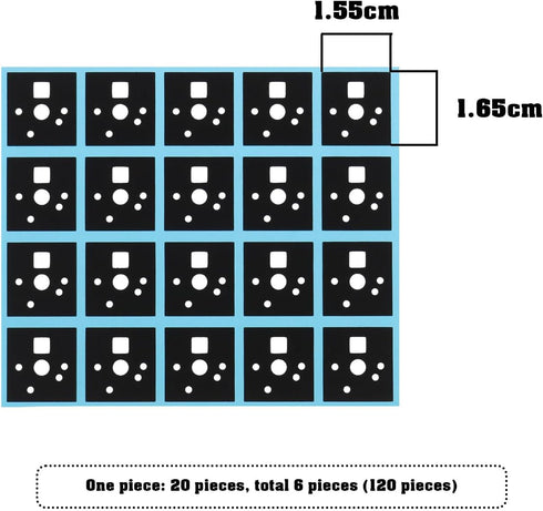 120pcs Mechanical Keyboard Shaft Pads, 1.65 x 1.55cm Poron Switch Pad, Compatible with Cherry MX & Gateron, Black