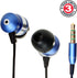 GOgroove AudiOHM HF Earbud Headphones with Mic, Deep Bass, & Comfortable Ear Gels (Blue) in-Ear Earphones Featuring Noise Isolating Design, Durable Alloy Driver Housing, Ergonomic Angled Fit