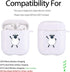 MAYCARI Cute Sheep AirPods Case with Keychain, Soft TPU Cover Compatible with Apple AirPods (White)