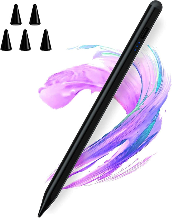 Stylus Pen for iPad with Palm Rejection, 5 Extra Tips, Tilt Sensitive iPad Pencil Compatible with (2018-2023) Apple