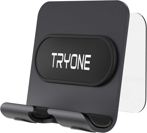 Tryone Wall Mount Cell Phone Holder - Mirror Adjustable Cellphone Stand with 2Pcs