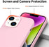 Designed for iPhone 14 Case, Silicone Ultra Slim Shockproof Phone Case with Soft Anti-Scratch Microfiber Lining (Pink)