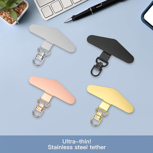 cmetta 360Rotatable Metal Phone Tether Tab for iPhoneCell Phone Lanyard Replacement Part for All Full Phone Cases