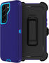 Samsung Galaxy S22 Case with Belt Clip Holster, 2X Screen Protector, Military Grade Heavy Duty Shockproof Cover (Blue)