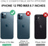 Dexnor for iPhone 12 Pro Max Case, Heavy Duty Military Grade Protection, Built-in Screen Protector, Kickstand, Dark