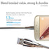 Micro USB Cable, Zinc Alloy Metal Braided Extra Durable USB2.0 Sync and Charging Cord for Android Phones Devices HTC