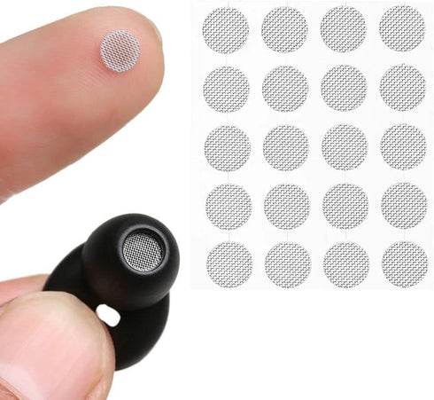 20Pcs/Set Silver Earbuds Filters, Earphone Filter Mesh for Earbud and in-Ear Headphones, Protective Filters for