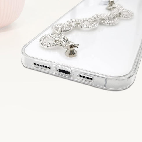 Bonitec Clear Bracelet Case Compatible with iPhone 12 Pro Max, 3D Glitter Sparkle Bling Strap, Luxury Protective Cover