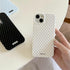 inewateri 13/iPhone 14 13/14-White Compatible with iPhone Case with Cute Fashion Polka Dot Aesthetics Design Simple