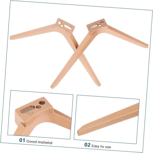 VOSAREA 1pair Tv Stand Legs Adapter for Small Spaces Sturdy Tabletop Mount for Corner Use Easy Installation Stylish