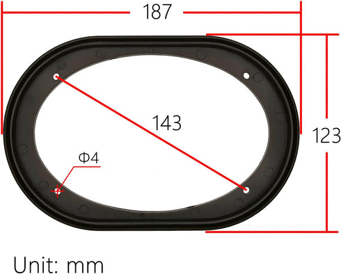 4" x 6" Speaker Grill Covers, Car Subwoofer Guard Protector, ABS Plastic Frame with Metal Mesh, Black - 2Pcs