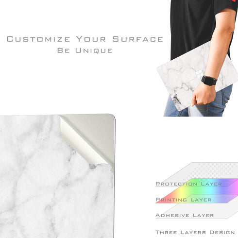 Ultra Thin Protective Cover Skin Decal Sticker for Microsoft Surface Laptop 5 (2022 Release) 13.5", Fresh Marble Vinyl