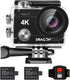 Dragon Touch 4K Action Camera, 20MP Vision 3 Underwater Waterproof Camera with 170° Wide Angle & Remote