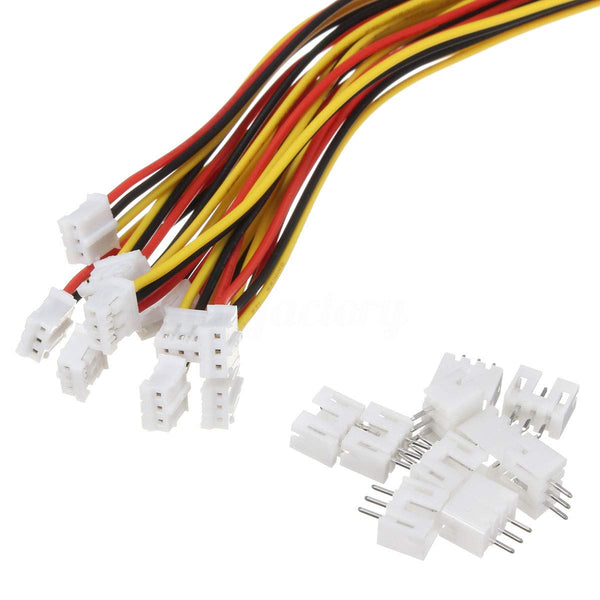 20 Sets Mini Micro JST 2.0 PH 3 Pin Connector Plug Male with 150mm Cable & Female by daier