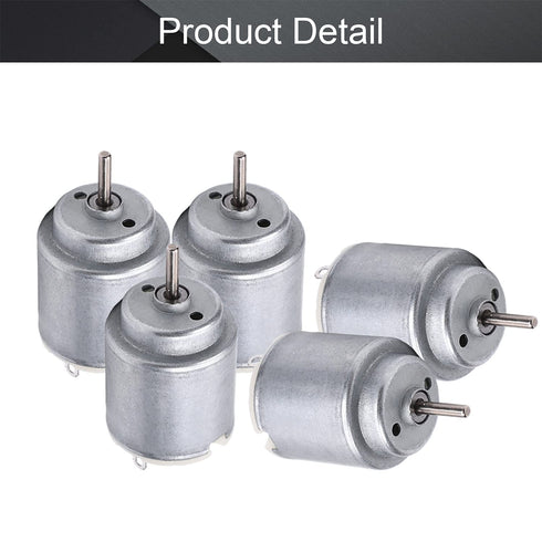 5Pcs 1.5-6V 5000-20000RPM Fielect DC Motor Micro Motor Mini Motor Electric Motor Round Shaft for RC Boat DIY Car Toys