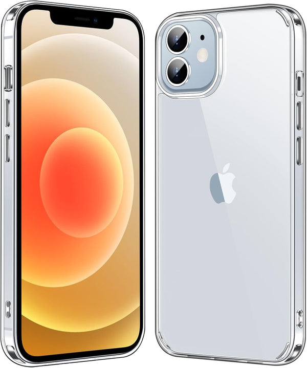jaroco iPhone 12 Case 6.1-Inch, Anti-Scratch Clear Non-Yellowing Shockproof Phone Bumper Cover