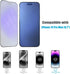 2-Pack Anti-Glare Tempered Glass Screen Protector for iPhone 14 Pro Max, 6.7", Blue Light Blocking, Full Coverage