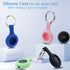 4 Packs Silicone Case for Tile Sticker 2022 with Keychain, Finder Accessory, Protective Cover Sleeve for Tile Tracker Tag, Pet Dog Cat Collar Dropper, Secure Holder (Black,Green,Pink,Blue)