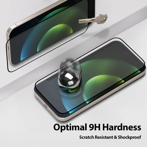 Whitestone 5PACK EZ Glass Screen Protector for iPhone 15 - Full Coverage, Easy Install JIG Included, 2023 Model.