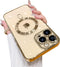 OOK Phone Case for iPhone 14 Pro Max with Camera Lens Protector, Anti-Scratch Shockproof Electroplated Slim Cover, Gold
