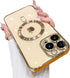 OOK Phone Case for iPhone 14 Pro Max with Camera Lens Protector, Anti-Scratch Shockproof Electroplated Slim Cover, Gold