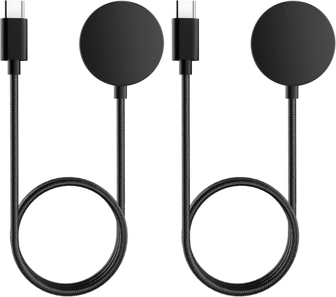 USB C Charger for Samsung Galaxy Watch 6/6 Classic/5/5 Pro/4/4 Classic/3/Active 2, (2 Pack) Upgrade Nylon Charger Cable