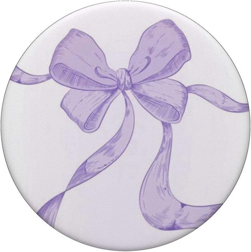 Lavender Purple Big Ribbon Bow Pastel Goth PopSockets Standard PopGrip