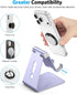 OMOTON C2 Adjustable Cell Phone Stand, Aluminum Desktop Cellphone Stand with Anti-Slip Base and Convenient Charging