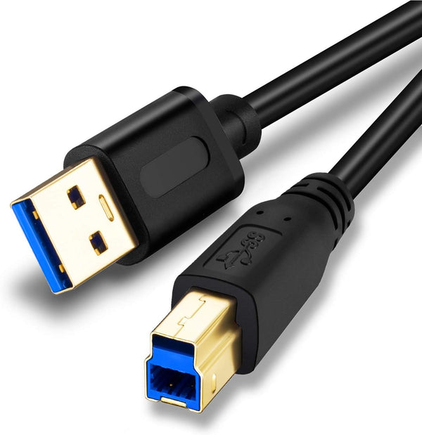 Jelly Tang USB 3.0 Cable A to B 3Ft, Superspeed USB 3.0 A-B Cable