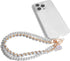 Phone Charm Anti Lost Wrist Strap, Pearl Beaded Phone Chain, Double Chains Hand Wrist Straps for Keychain, Phone