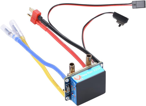 CHICHIYANG RC Steel Brushed ESC Kit, Aluminium Alloy Water-Cooled Dual Mode Brushed ESC