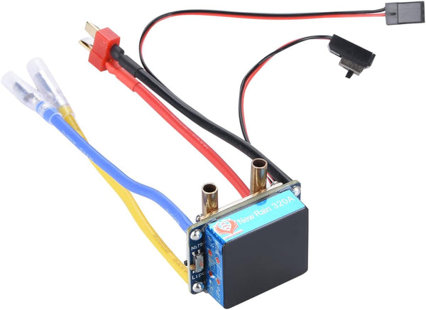 CHICHIYANG RC Steel Brushed ESC Kit, Aluminium Alloy Water-Cooled Dual Mode Brushed ESC