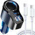 4 in 1 USB C Car Charger, 168W Multi USB Cigarette Lighter Adapter with 3 USB Ports, Dual USB Type C PD Fast Car Charger