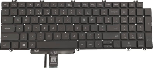 US Backlit Keyboard Replacement for Dell Precision 3560, 3561, Latitude 5520, 5521 (0N7N16)