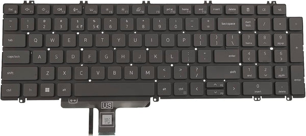 US Backlit Keyboard Replacement for Dell Precision 3560, 3561, Latitude 5520, 5521 (0N7N16)