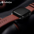 Fullmosa Leather Bands for Apple Watch, Compatible with 49mm 46mm 45mm 44mm 42mm, Brown/Smoky Grey