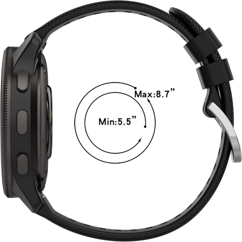 18mm Watch Bands for DoSmarter ZX18/ZX28 Smart Watch, Replacement Soft Silicone Wrist Strap