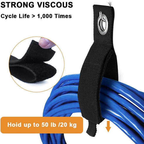 6 PCS Extension Cord Holder, Heavy Duty Cable Organizer Straps for Cords, Hoses, RV, Boat, and Garage