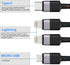 MTAKYI 1.8M/6Ft Multi 4 in 1 USB Universal iPhone Charging Cable,Lightning2+Type C+Micro USB Long Nylon Braided Phone Charger Cord Connector Adapter for Android/Apple/iOS/Samsung/LG/Huawei/XiaoMi by MTAKYI