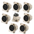 XLR Female Jack 3 Pin Panel Mount, 8 Pcs Audio Speaker Microphone Connector with Silver Metal Housing