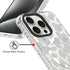 SAKUULO Magnetic iPhone 15 Pro Max Case, Clear Gray Leopard Print, Compatible with MagSafe