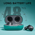 X9 Wireless Earbuds, Bluetooth 5.3 Waterproof Stereo Earphones with Touch Control and Microphone, Deep Bass, Green-Gray