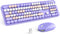 MOFII Wireless Keyboard and Mouse Combo, 2.4GHz Retro Full-Size Keyboard with Cute Mouse