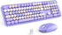 MOFII Wireless Keyboard and Mouse Combo, 2.4GHz Retro Full-Size Keyboard with Cute Mouse