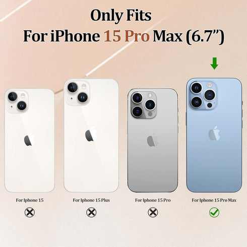 Genuine Leather Case for iPhone 15 Pro Max, MagSafe Compatible, Shockproof Slim Design, Sequoia Green