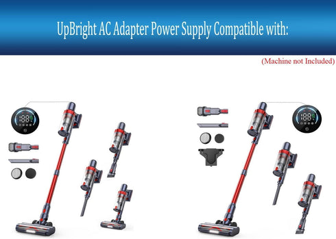 UpBright 31V AC/DC Adapter Compatible with HONITURE S13-US S13US S 13 Pro-US 25.9V 2500mAh Li-ion Battery Cordless Stick Vacuum Cleaner Chanzeho CZH015310050JPWH 31VDC 500mA Power Supply Cord Charger