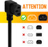 Elecan 3-Prong 45 90 5 Ft/2 Pack, 18AWG 125V 10A Degree Flat to Angled Plug Replacement Power Cord Heatproof Flexible