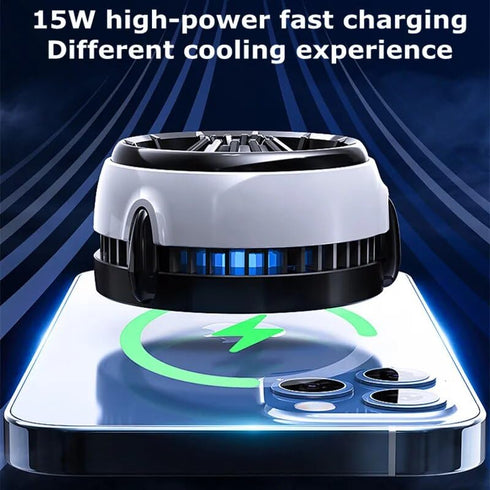 MEMO Magnetic Gaming Phone Cooler - Fast Wireless Charger 15W, Portable Semiconductor Radiator Fan for